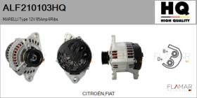 HQ ALF210103HQ - ALT NUEVO MARELLI Type 12V 85Amp PR6