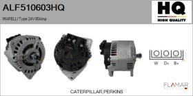 HQ ALF510603HQ - ALT NUEVO MARELLI Type 24V 80Amp