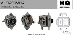 HQ ALF620253HQ - ALT NUEVO MITSUBISHI Type 12V 100Amp PR4
