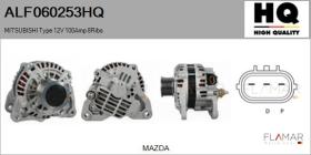 HQ ALF060253HQ - ALT NUEVO MITSUBISHI Type 12V 100Amp PR8