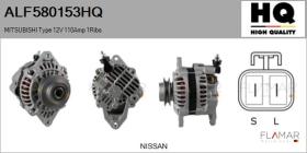 HQ ALF580153HQ - ALT NUEVO MITSUBISHI Type 12V 110Amp 1Ribs