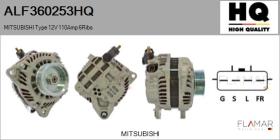 HQ ALF360253HQ - ALT NUEVO MITSUBISHI Type 12V 110Amp PR6