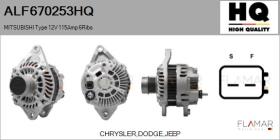 HQ ALF670253HQ - ALT NUEVO MITSUBISHI Type 12V 115Amp PFR6