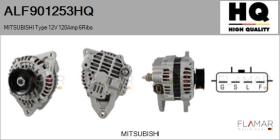 HQ ALF901253HQ - ALT NUEVO MITSUBISHI Type 12V 120Amp PR6