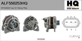 HQ ALF550253HQ - ALT NUEVO MITSUBISHI Type 12V 120Amp PR7