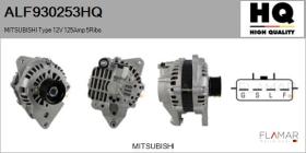 HQ ALF930253HQ - ALT NUEVO MITSUBISHI Type 12V 125Amp PR5