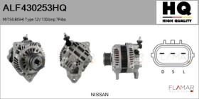 HQ ALF430253HQ - ALT NUEVO MITSUBISHI Type 12V 130Amp PFR7