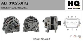 HQ ALF310253HQ - ALT NUEVO MITSUBISHI Type 12V 150Amp PFR7