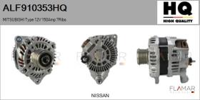 HQ ALF910353HQ - ALT NUEVO MITSUBISHI Type 12V 150Amp PFR7