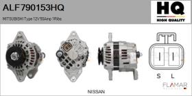 HQ ALF790153HQ - ALT NUEVO MITSUBISHI Type 12V 50Amp PV1