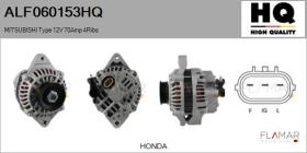 HQ ALF060153HQ - ALT NUEVO MITSUBISHI Type 12V 70Amp PR4