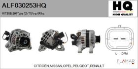 HQ ALF030253HQ - ALT NUEVO MITSUBISHI Type 12V 70Amp PR6