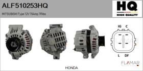 HQ ALF510253HQ - ALT NUEVO MITSUBISHI Type 12V 70Amp PR7