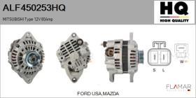 HQ ALF450253HQ - ALT NUEVO MITSUBISHI Type 12V 80Amp