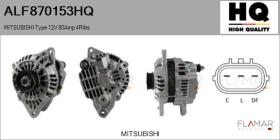 HQ ALF870153HQ - ALT NUEVO MITSUBISHI Type 12V 80Amp 4Ribs