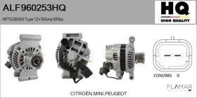 HQ ALF960253HQ - ALT NUEVO MITSUBISHI Type 12V 80Amp PFR6