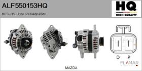 HQ ALF550153HQ - ALT NUEVO MITSUBISHI Type 12V 80Amp PR4