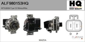HQ ALF980153HQ - ALT NUEVO MITSUBISHI Type 12V 90Amp 6Ribs