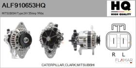 HQ ALF910653HQ - ALT NUEVO MITSUBISHI Type 24V 35Amp