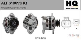 HQ ALF610653HQ - ALT NUEVO MITSUBISHI Type 24V 35Amp DP2