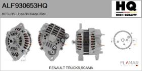 HQ ALF930653HQ - ALT NUEVO MITSUBISHI Type 24V 80Amp DP2