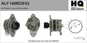 HQ ALF140653HQ - ALT NUEVO MITSUBISHI Type 24V 80Amp PR8
