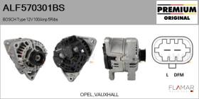 BOSCH ALF570301BS - ALT NUEVO ORIG. BOSCH Type 12V 100Amp PR5