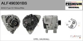 BOSCH ALF490301BS - ALT NUEVO ORIG. BOSCH Type 12V 100Amp PR5