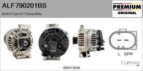 BOSCH ALF790201BS - ALT NUEVO ORIG. BOSCH Type 12V 110Amp PR6