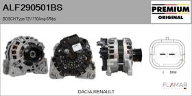 BOSCH ALF290501BS - ALT NUEVO ORIG. BOSCH Type 12V 110Amp PR6
