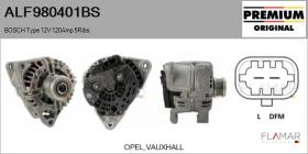BOSCH ALF980401BS - ALT NUEVO ORIG. BOSCH Type 12V 120Amp PFR5