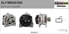BOSCH ALF890301BS - ALT NUEVO ORIG. BOSCH Type 12V 120Amp PFR6
