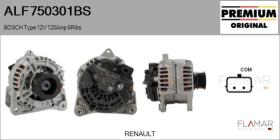 BOSCH ALF750301BS - ALT NUEVO ORIG. BOSCH Type 12V 120Amp PR6