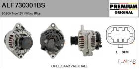 BOSCH ALF730301BS - ALT NUEVO ORIG. BOSCH Type 12V 140Amp PFR6