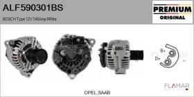 BOSCH ALF590301BS - ALT NUEVO ORIG. BOSCH Type 12V 140Amp PFR6
