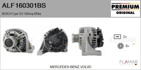 BOSCH ALF160301BS - ALT NUEVO ORIG. BOSCH Type 12V 140Amp PFR6