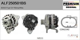 BOSCH ALF250501BS - ALT NUEVO ORIG. BOSCH Type 12V 150Amp PFR6