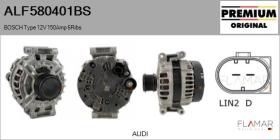 BOSCH ALF580401BS - ALT NUEVO ORIG. BOSCH Type 12V 150Amp PFR6