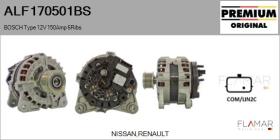 BOSCH ALF170501BS - ALT NUEVO ORIG. BOSCH Type 12V 150Amp PFR6