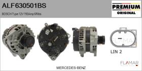 BOSCH ALF630501BS - ALT NUEVO ORIG. BOSCH Type 12V 150Amp PR6