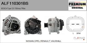 BOSCH ALF110301BS - ALT NUEVO ORIG. BOSCH Type 12V 150Amp PR7