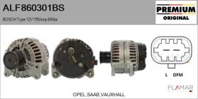 BOSCH ALF860301BS - ALT NUEVO ORIG. BOSCH Type 12V 155Amp PFR6