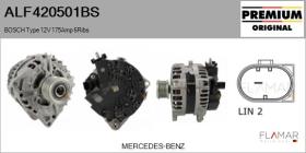 BOSCH ALF420501BS - ALT NUEVO ORIG. BOSCH Type 12V 175Amp PFR6