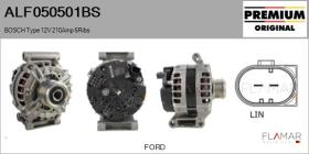 BOSCH ALF050501BS - ALT NUEVO ORIG. BOSCH Type 12V 210Amp PFR6