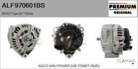 BOSCH ALF970601BS - ALT NUEVO ORIG. BOSCH Type 24V 110Amp