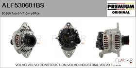 BOSCH ALF530601BS - ALT NUEVO ORIG. BOSCH Type 24V 110Amp PR8