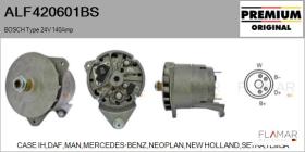 BOSCH ALF420601BS - ALT NUEVO ORIG. BOSCH Type 24V 140Amp