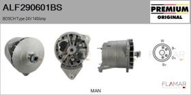 BOSCH ALF290601BS - ALT NUEVO ORIG. BOSCH Type 24V 140Amp