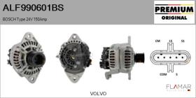 BOSCH ALF990601BS - ALT NUEVO ORIG. BOSCH Type 24V 150Amp