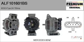 BOSCH ALF101601BS - ALT NUEVO ORIG. BOSCH Type 24V 150Amp